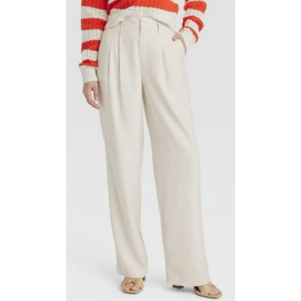 A NEW DAY WOMENS CREAM PULL ON PANTS XL